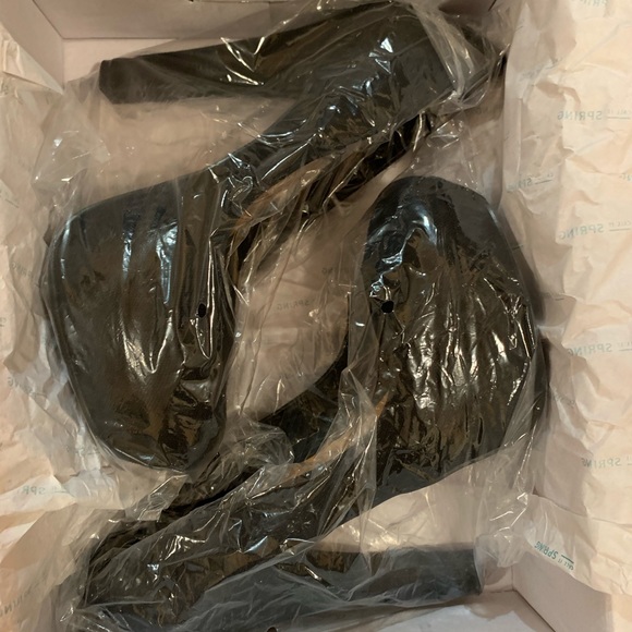 Call It Spring Black Faux Suede Platform Heels - Picture 8 of 11